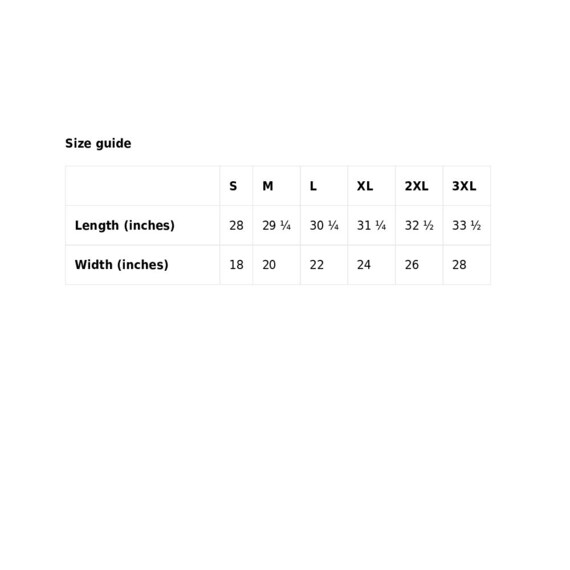 Bagpipe Bag Size Chart