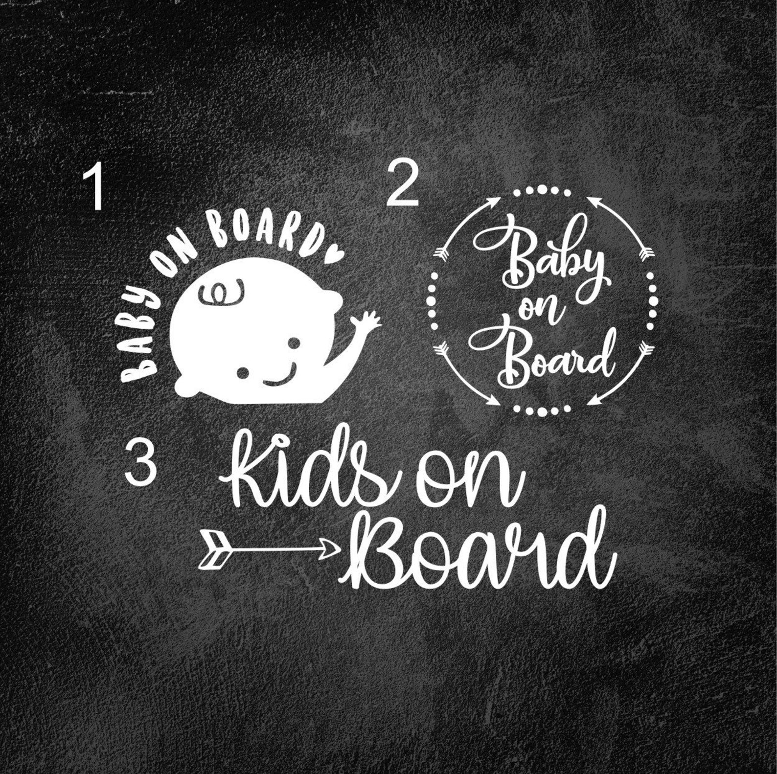 Baby on Board Decal Baby in Car Sticker Baby on Board Car Etsy