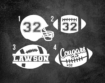 Football Helmet Vinyl Decal: Personalized Car Window Sticker