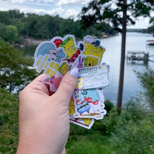 Funny SpongeBob Sticker | Cute Cartoon Sticker for Laptop, Water Bottle, or Journal | Pick your own sticker