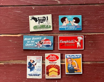 Your Choice Vintage Advertising Fridge Magnet | Retro Kitchen Decor | Hershey’s, Campbell’s, Pepsi, Betty Crocker, Heinz, Ivory Soap