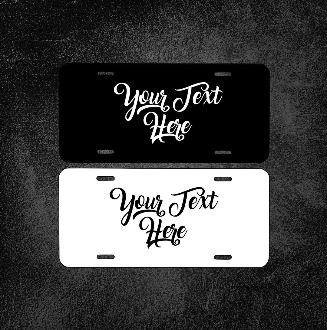 Custom License Plate Monogram License Plate Car Tag Etsy