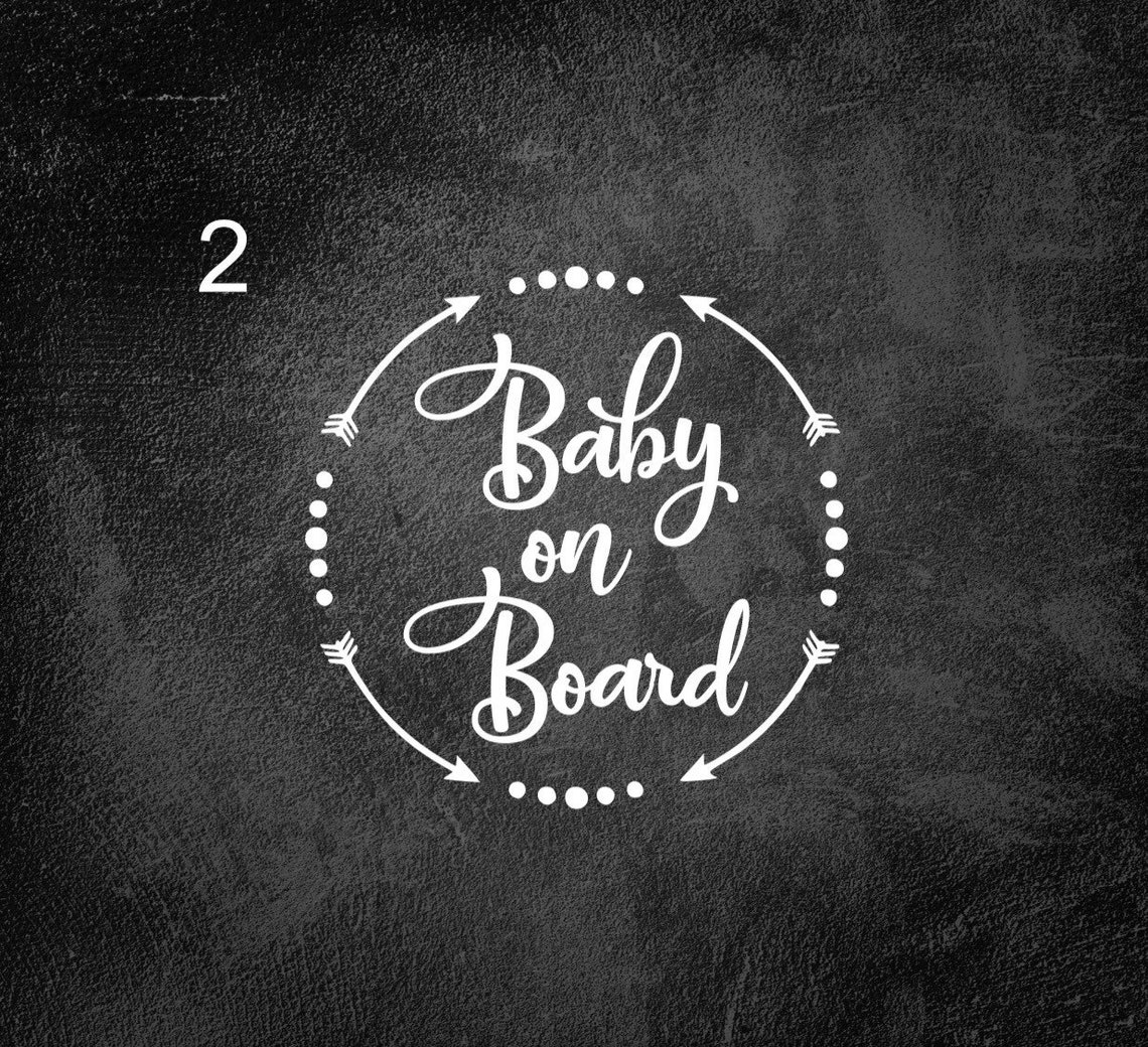 Baby on Board Decal Baby in Car Sticker Baby on Board Car Etsy