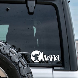 Ohana Vinyl Decal | disney decal | stitch decal | ohana means family | ohana | disney&#39;s lilo and stitch | car decal | window decal | decal