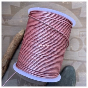 1.5mm Metallic Fruit Punch Leather Round Cord  Metallic Leather DIY Jewelry Making 32