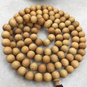 6MM 108PCS Barbie sandalwood Mala Beads Fragrant Natural Wood Round Beads Mala Meditaion- W1004