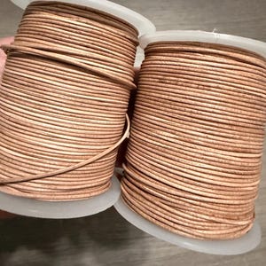 1mm Natural Rawhide Leather Round Cord Natural Finish Vintage Unique s18