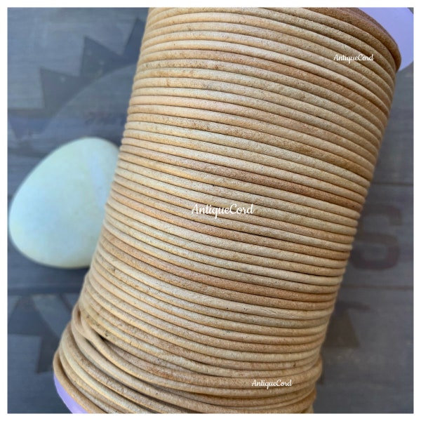 2mm Natural Rawhide Leather Round Cord Coated Rawhide s18