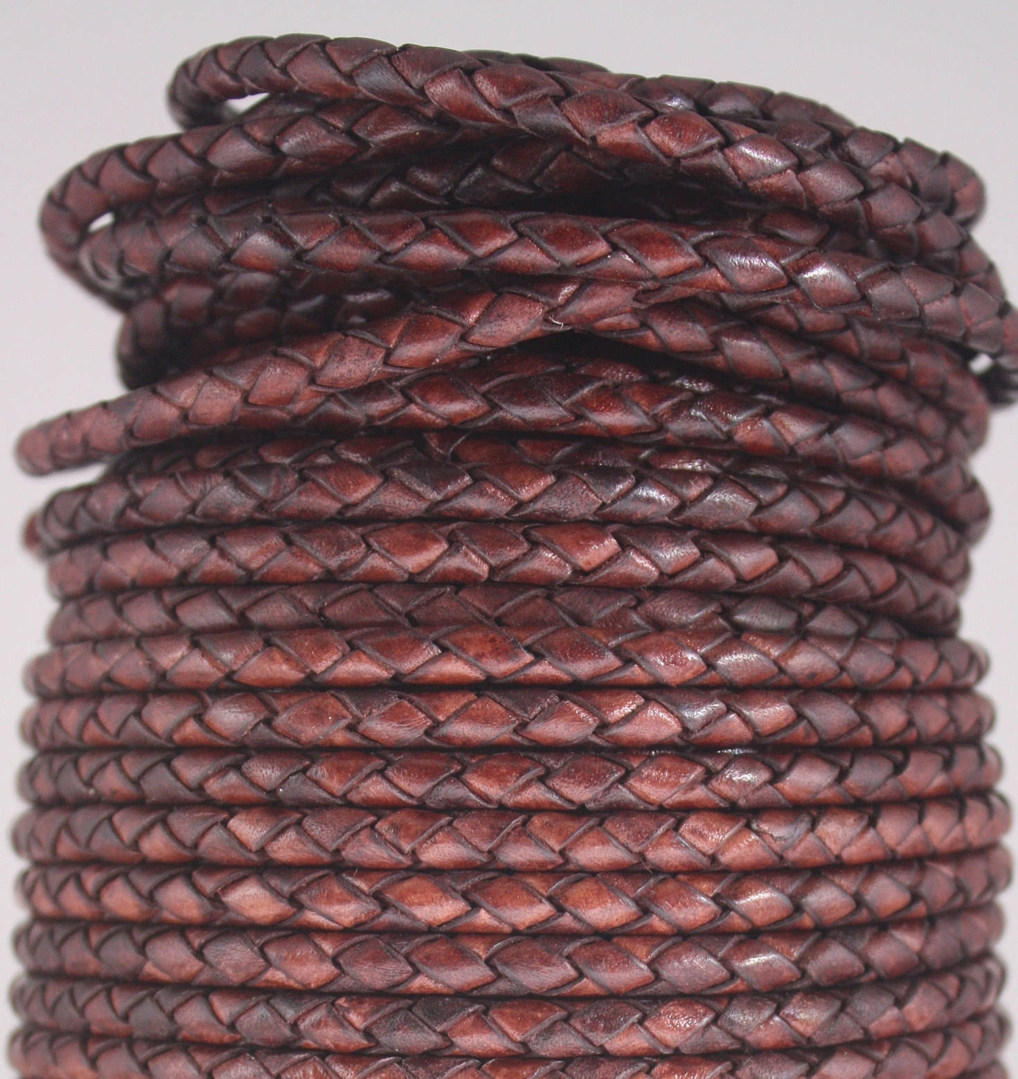 6mm Round Genuine Leather Cord for Jewelry Making 1.1 Yard 