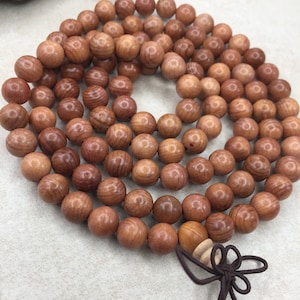 6mm 108 PCS Rosewood Pearwood Beads Yogi Bracelet Meditate necklace Loose Beads Round Shape - W1036