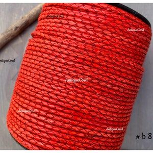 3mm Premium Genuine Leather Antique Red Bolo Braided Leather Cord bracelet leather string necklace lace Jewelry making tools b8
