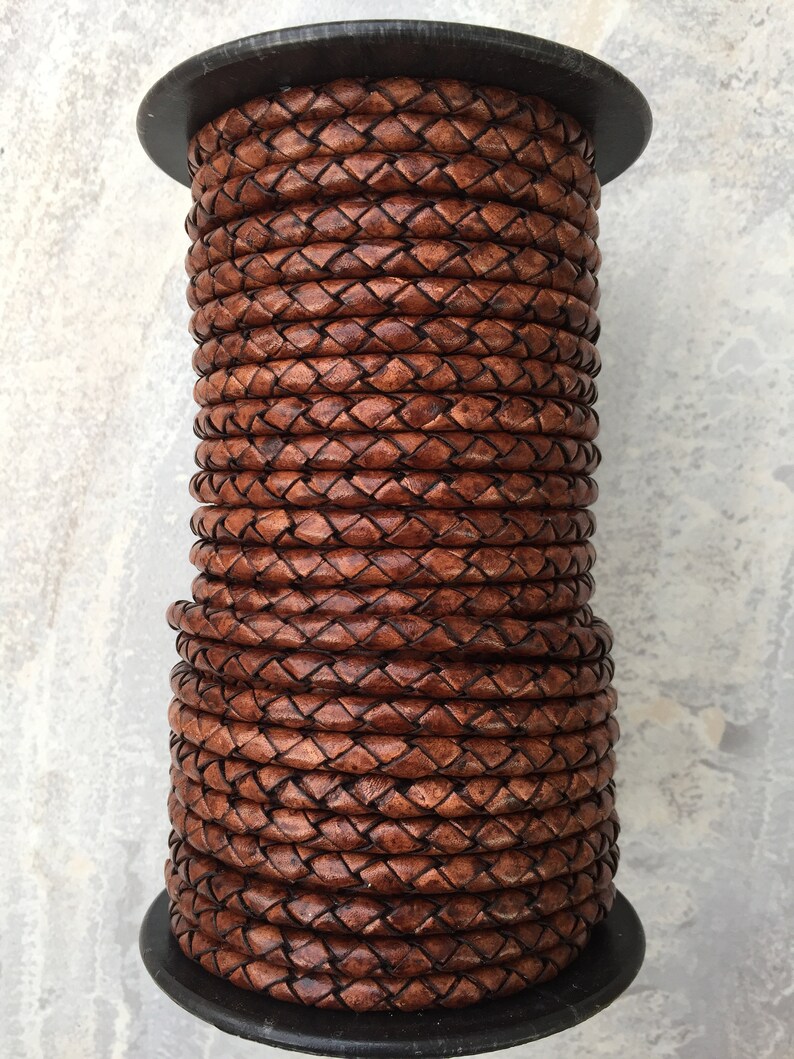 6.5mm 7mm Premium Genuine Leather Braided Leather Cord - Etsy