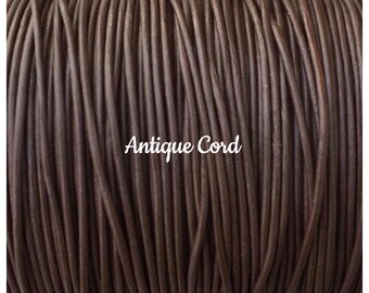 1.5mm natural dye brown leather round cord round leather cord string 1.5 mm leather supplies cord DIY wholesale cord  13