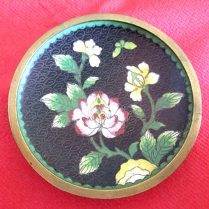 Antique Chinese Cloisonne Trinket  Dish / Pin Tray