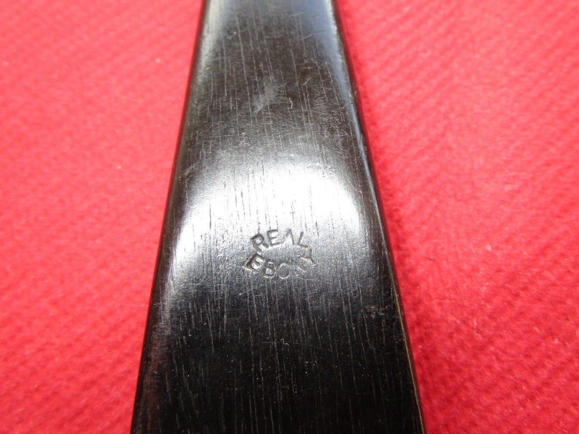 Antique Victorian Ebony Wood Shoe Horn Button Hook Etsy