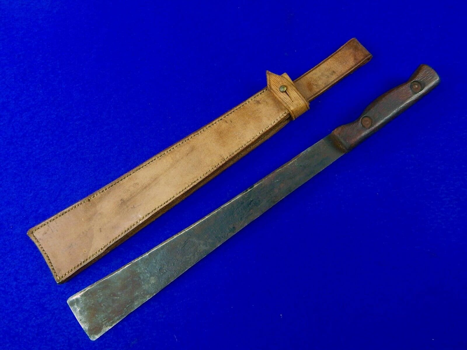 British English WW2 Square Tip Machete Knife W/ Sheath - Etsy