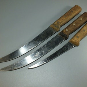 Set Of 3 Switzwerland Victirinox Foschner 40039 40017 Curved Boning File Knife