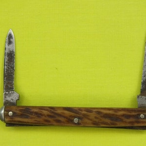 Antique Vintage Joseph Allen & Sons Sheffield Pocket Folding Stag knife