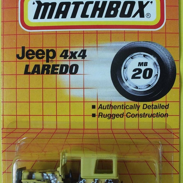 Matchbox Mattel MB20 Jeep 4X4 Laredo Desert Camouflage Diecast