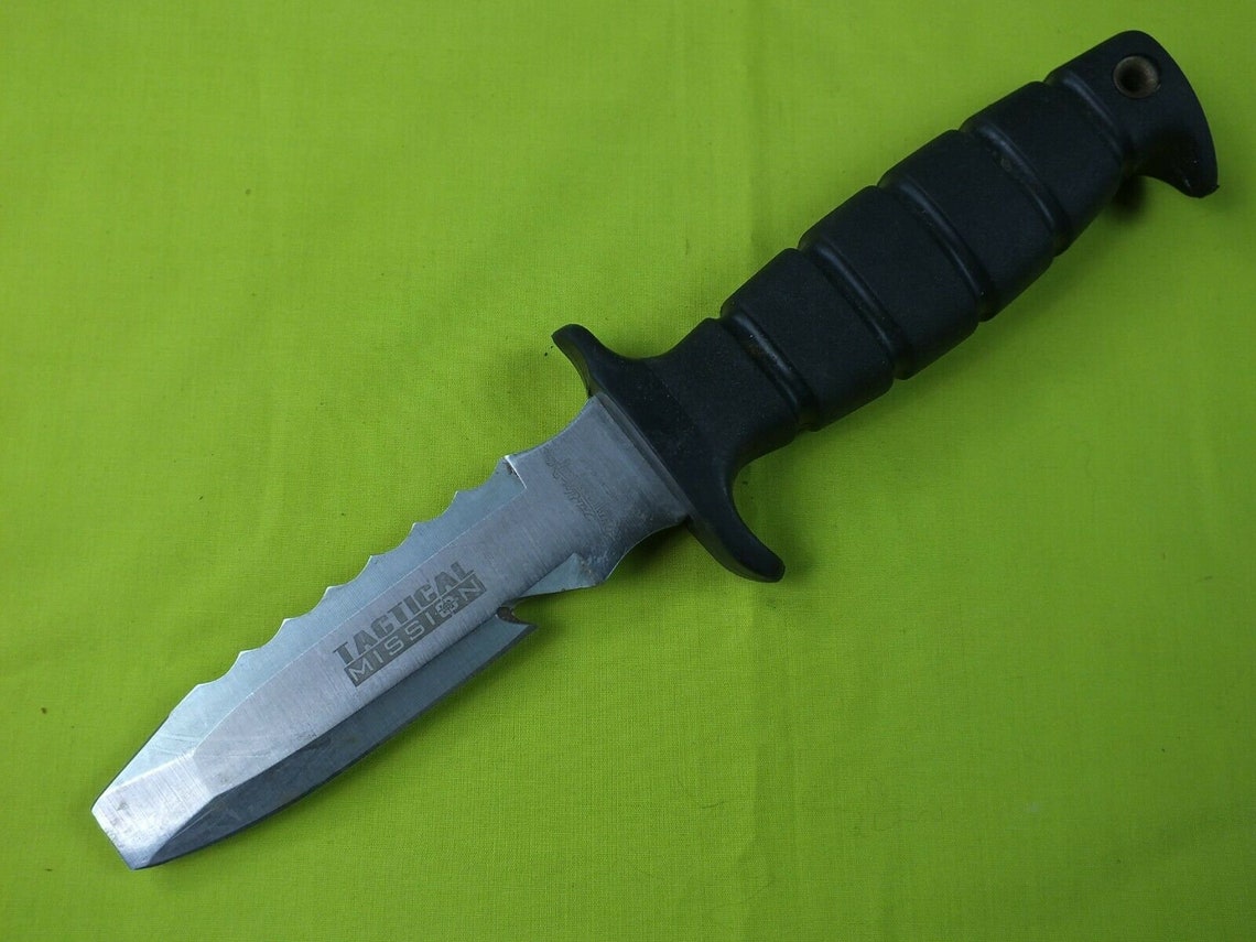 Vintage US Ontario Tactical Mission Diving Knife Serrated Top Etsy