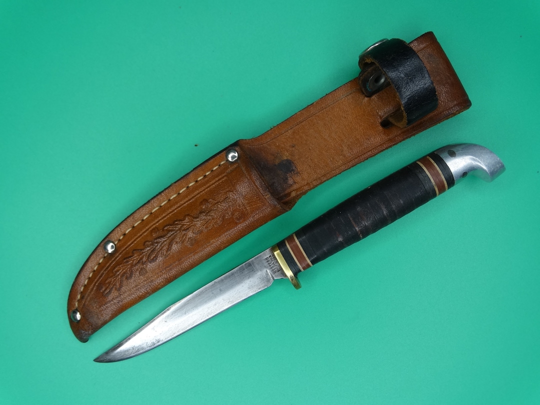 Vintage US Western Boulder Colo L488 Hunting Knife With Sheath Etsy