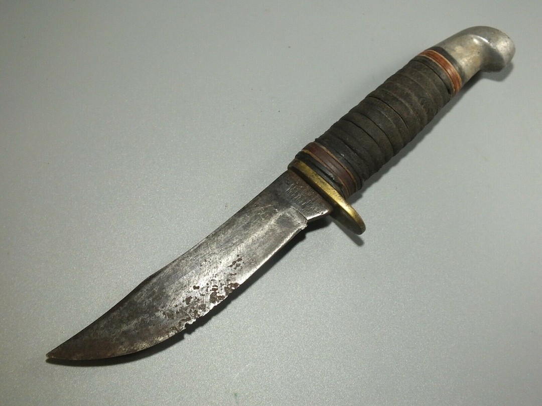 VINTAGE WESTERN USA L66 Fixed Blade Hunting Knife Etsy