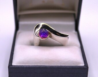 Bague Ancienne Art Déco En Argent 925 - Cristal Et Strass - Taille 51,5