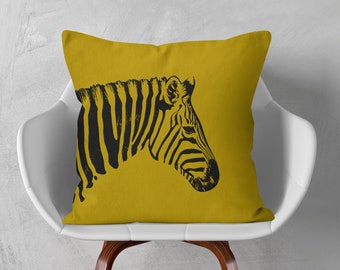 Yellow zebra pillow | Etsy Yellow zebra pillow | Etsy