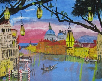 Sunset at The Grand Canal Print