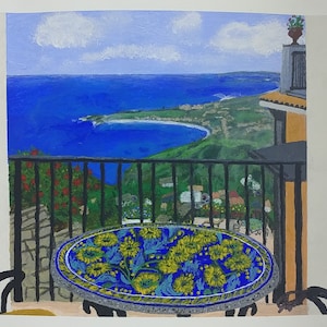 Taormina, view from the balcony Prints