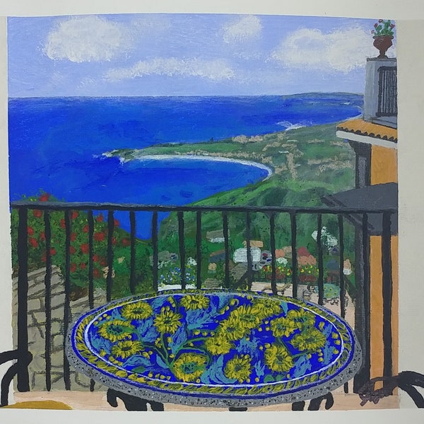 Taormina, view from the balcony Prints