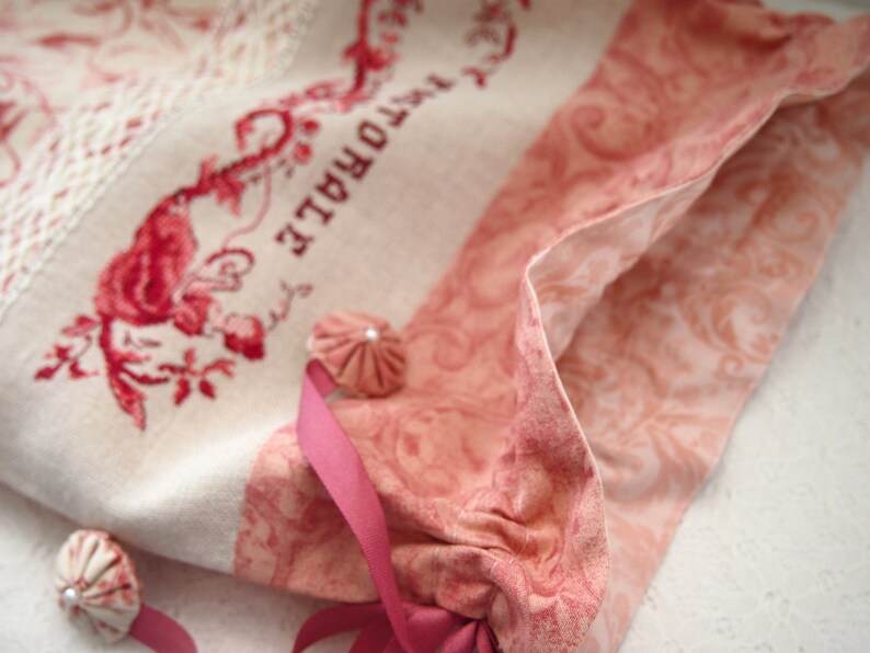 Hand Embroidered Bag in French Vintage Toile De Jouy Style Etsy