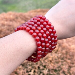Carnelian Bracelet, Carnelian Beaded Bracelet, Carnelian Crystal Bracelet, Carnelian Jewelry, Carnelian Natural Gemstone, Carnelian Beads