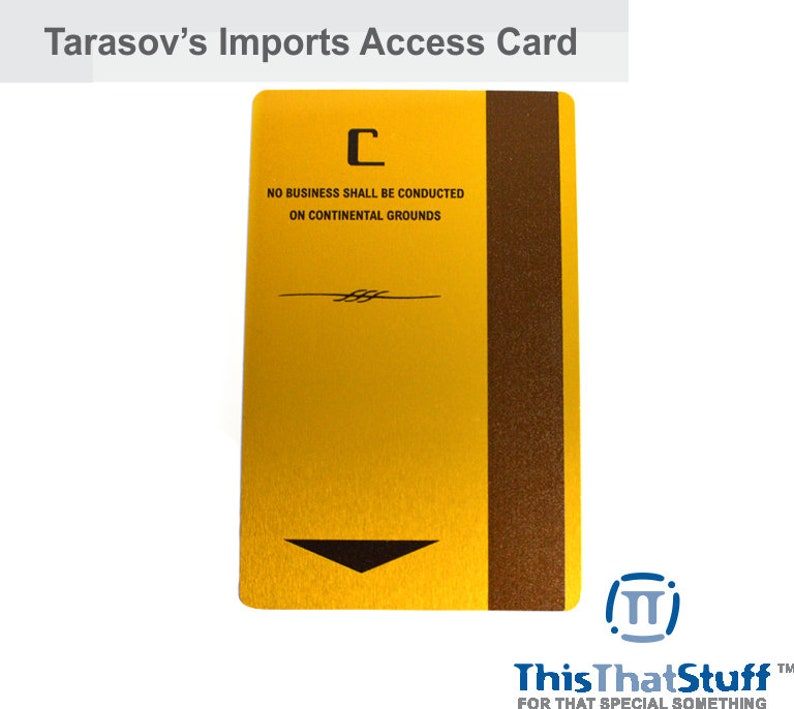 Chapter 2 Custom Printed Tarasov's Imports Access Card ...