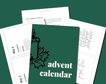 Advent Calendar & Celebration Guide | Printable PDF Download | Perpetual Reusable | Christian Christmas Gift | Devotional | Advent Countdown