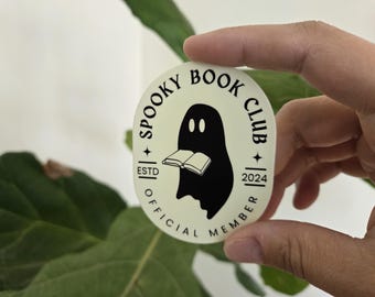 Spooky Book Club Sticker | Vinyl Die Cut Sticker | 3 x 3 inches | Book Lover | Bookish | Gift Add-On Extra