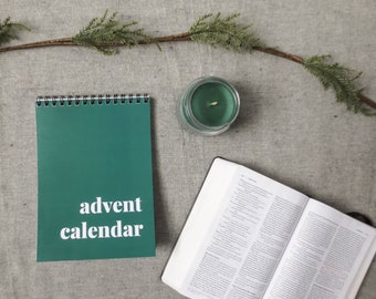 Advent Calendar | 5x7 Desk Calendar | Perpetual Reusable | Christian Gift | Advent Devotional | Advent Countdown | Christmas Gift