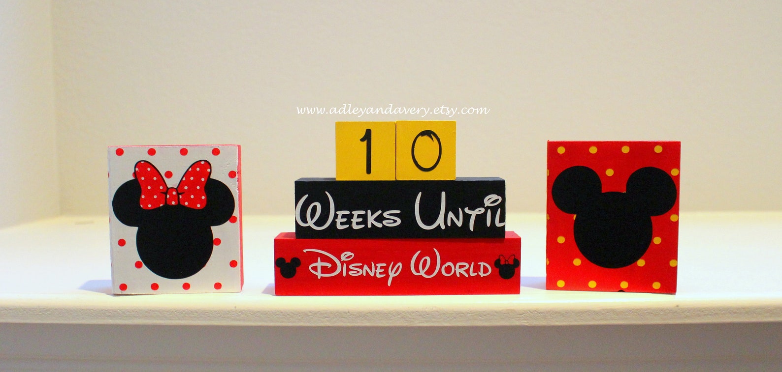 Disney World Countdown Blocks Calendar Blocks Disney World Etsy