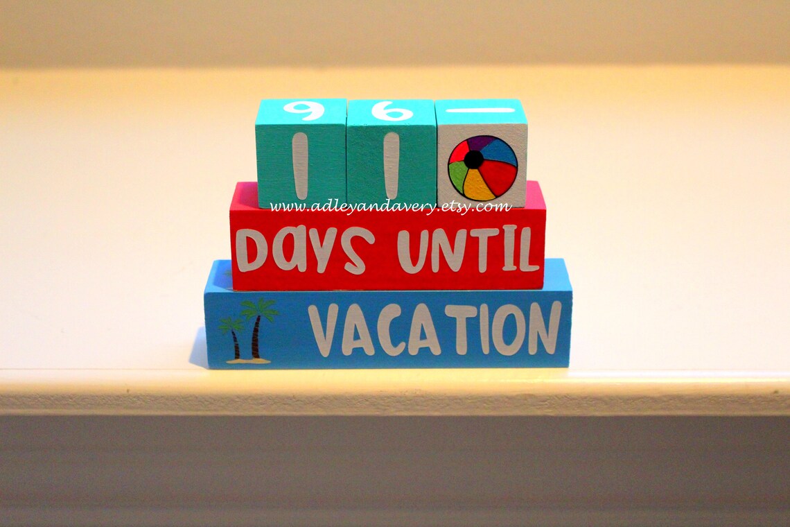 Countdown to Summer Break Blocks Calendar Blocks Countdown Etsy