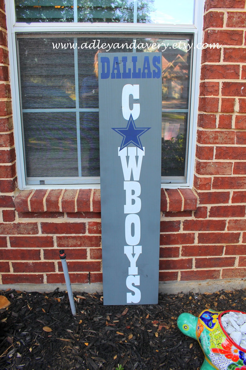 C Dallas Cowboys Football Porch Sign Tall Porch Sign | Etsy