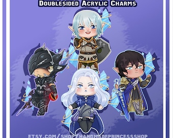 Heavensward FFXIV Charm keychains