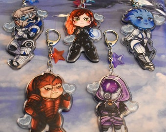 Mass Effect Acrylic Keychains