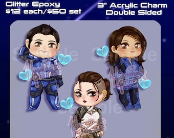 Mass Effect Crewmates Acrylic Keychains