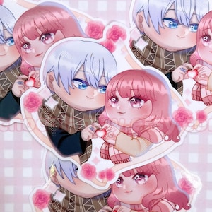 A sign of affection | Yubisaki to Renren Chibi Vinyl Sticker