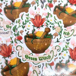 Green Witch 3&quot; Vinyl Sticker