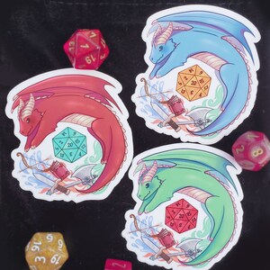 Dnd D20 Dragon Vinyl Sticker
