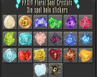 Autocollants holographiques en vinyle FFXIV