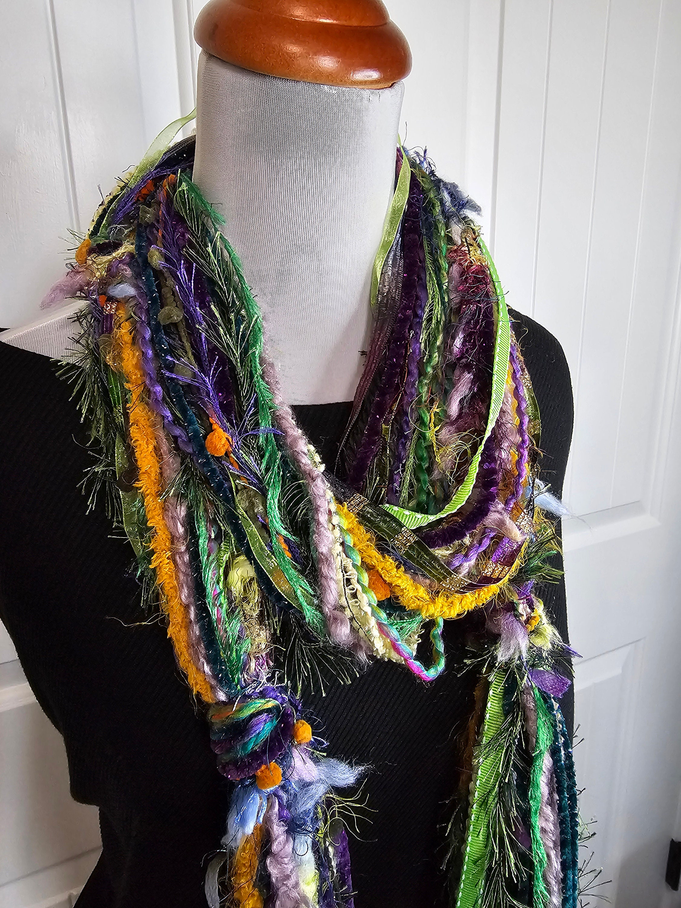 mardi gras wreath scarf