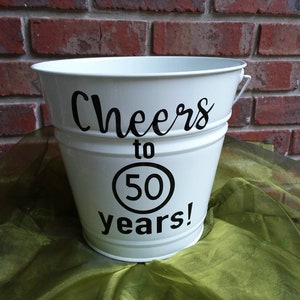 50th, 40th, 30th birthday bucket*Gift container*Entertainment bucket*Birthday party bucket*Party favor holder*Birthday gift