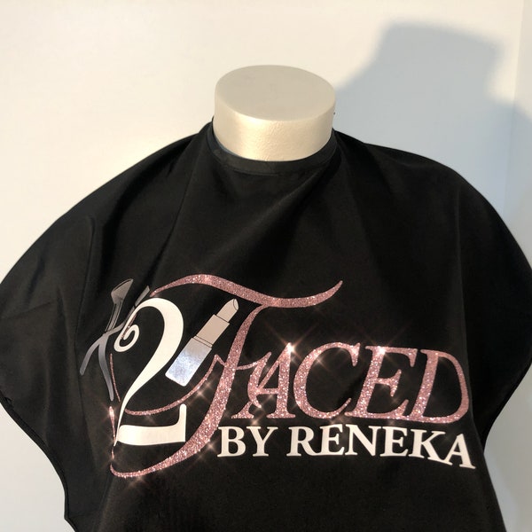 Makeup Cape | Makeup Bib | Salon cape | Barber Hair Cut Cape | Beauty Salon Stylist and Barber Cape | Custom Personalized Design